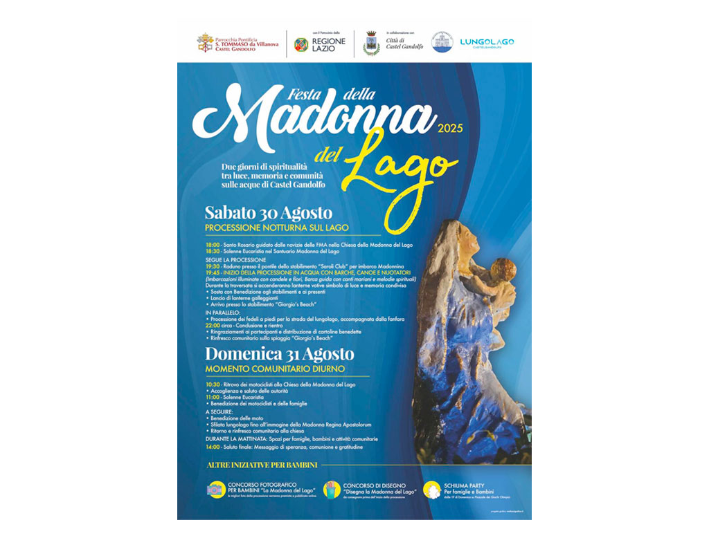 A Castel Gandolfo la processione di barche in onore della Madonna del Lago